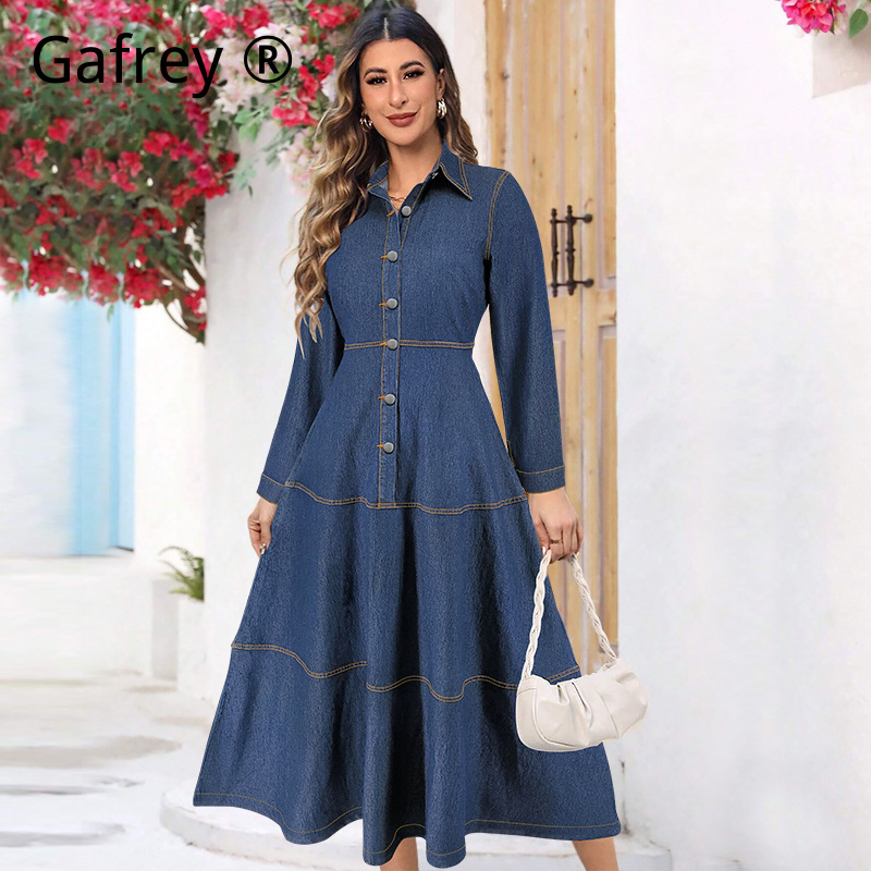 Belted Shirt Dress - Nouvelle Robe Chemise en Jean Tendance