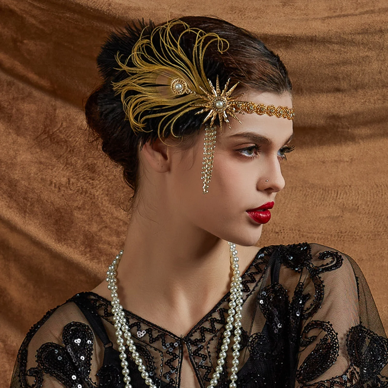 Women'S Fashion In The 1920S - Strass bandeau 1920s Vintage Gatsby fête