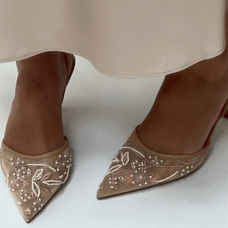 Women'S Fashion Brand Shoes - Été et automne pointu talon fin