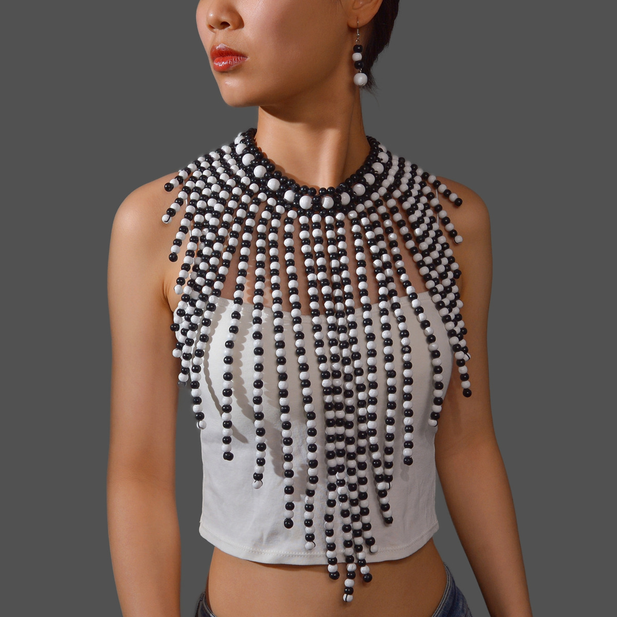 Women'S Fashion In The 1920S - Ensemble collier et boucles d'oreilles tendance,