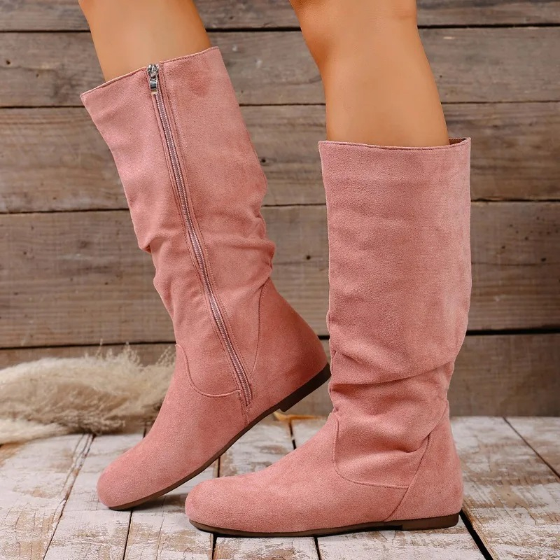 Women'S Fashion Boots 2025 - 2025 hiver nouvelle mode côté fermeture