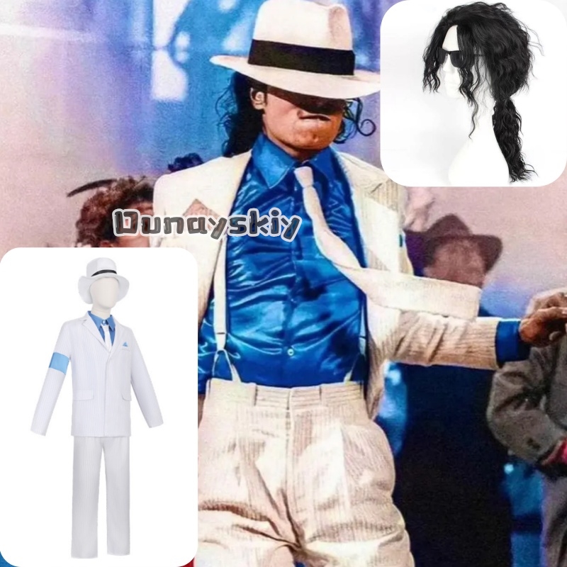 Belted Shirt Dress - Costume de cosplay Michael Jackson Smooth