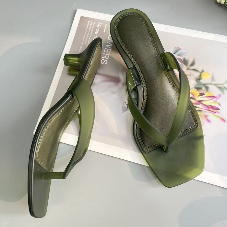 Women Fashion Korean - Sandales à lanières en PVC vert