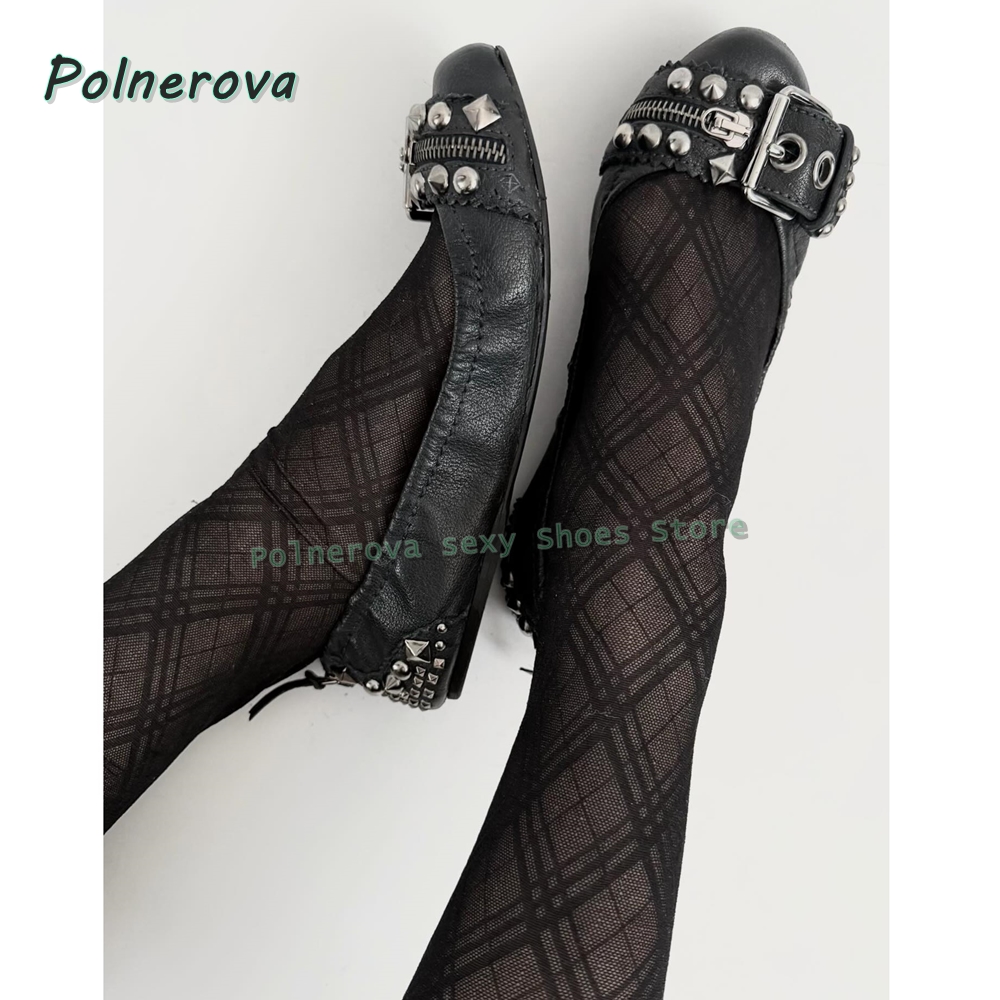 Women'S Fashion For Summer 2026 - Chaussures Mary Jane à boucle rivetée,