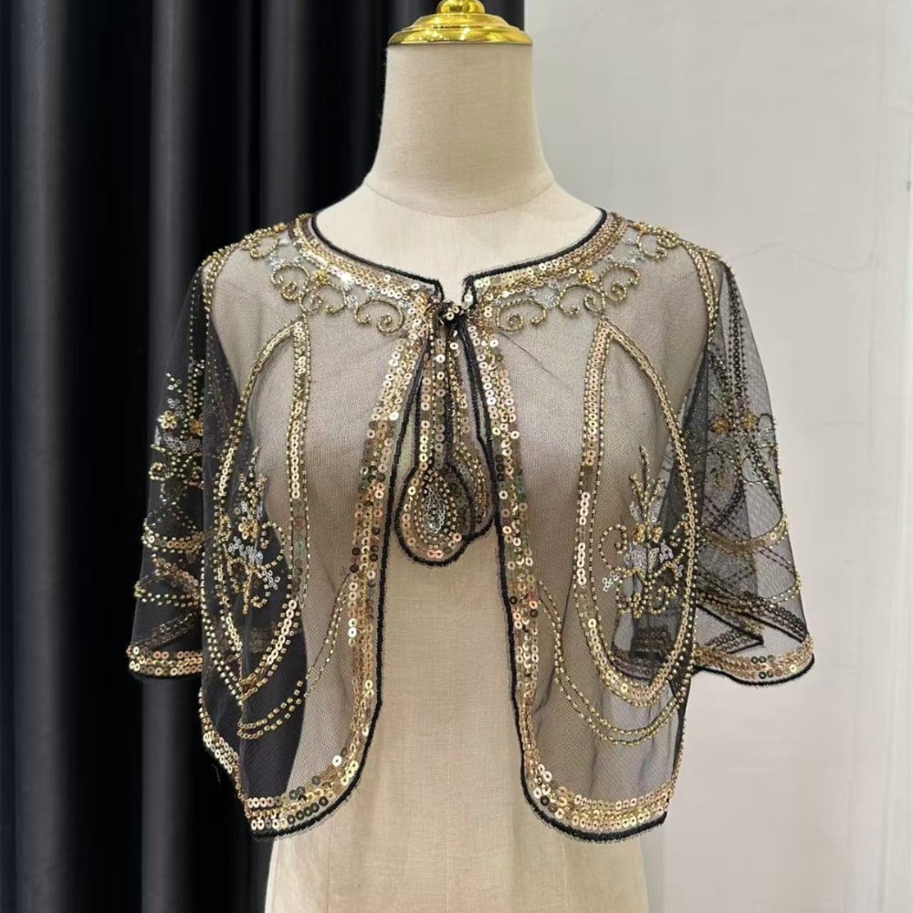 Women'S Fashion In The 1920S - Élégant châle brodé de sequins style