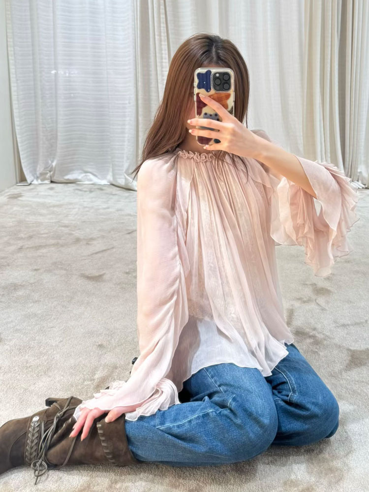 Haut ample à volants en dentel - Women'S Fashion For Summer 2026 avis et prix
