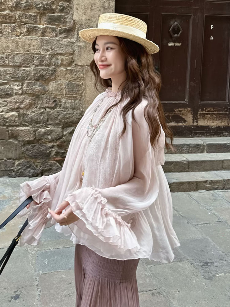 Haut ample à volants en dentel - Women'S Fashion For Summer 2026 avis et prix