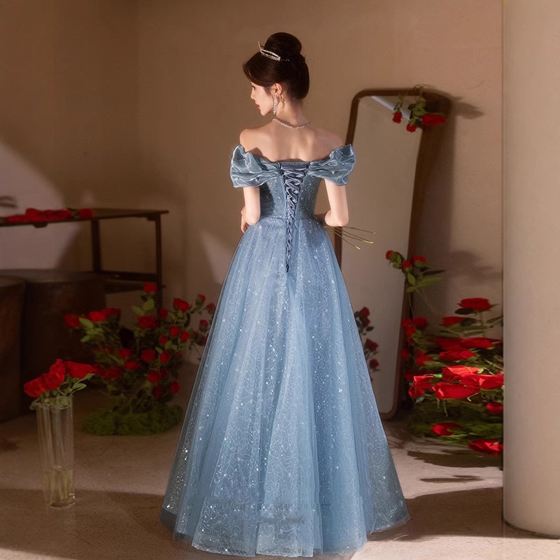 Nouvelle Robe de Soirée Bleue  - Women'S Fashion Middle Ages avis et prix