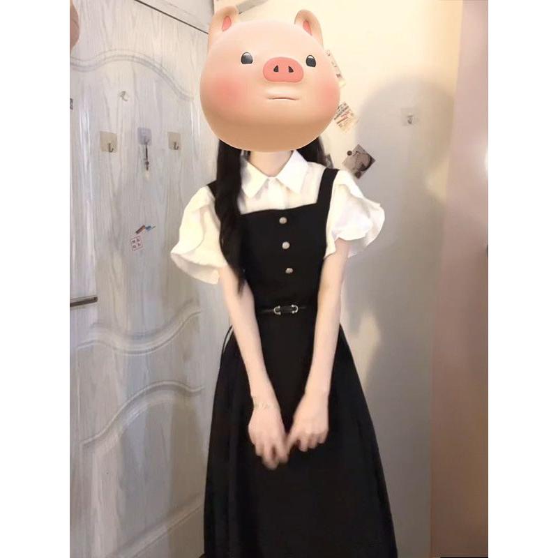 Robe noire sans bretelles de s - Belted Shirt Dress avis et prix