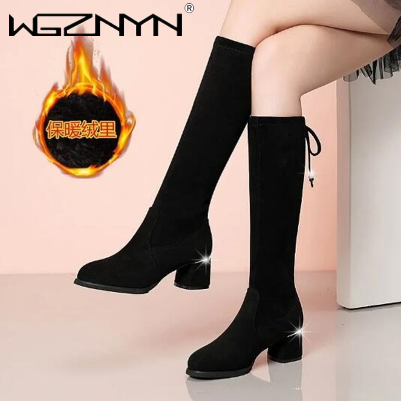 Bottes noires au genou pour fe - Women'S Fashion Boots 2025 avis et prix