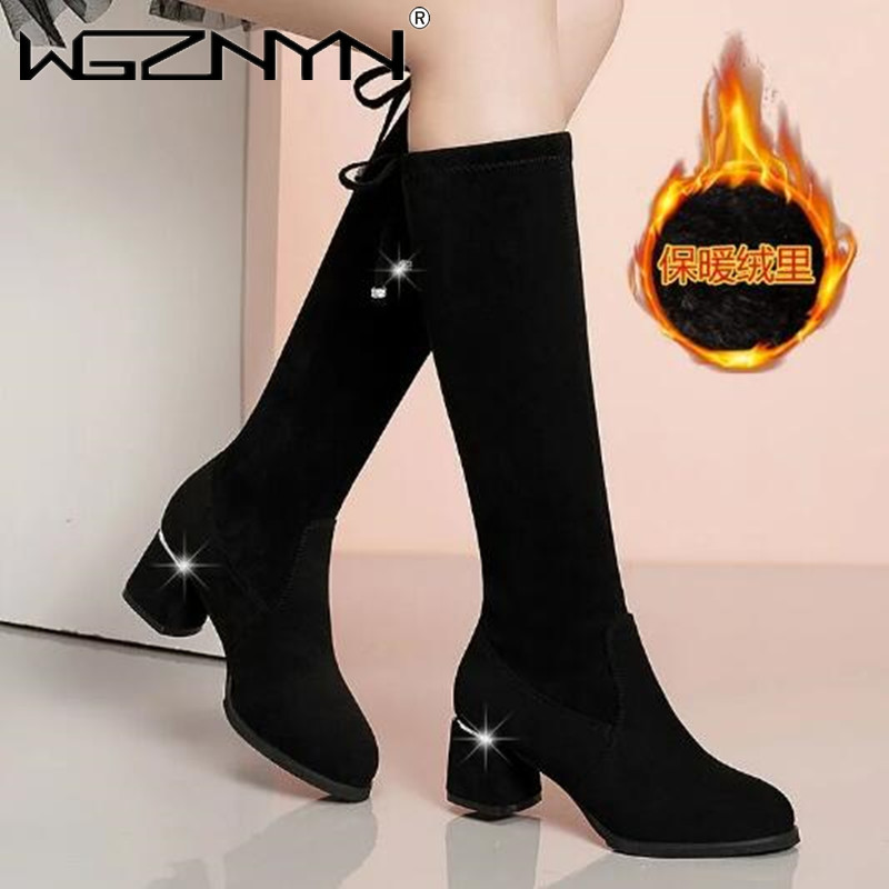 Bottes noires au genou pour fe - Women'S Fashion Boots 2025 avis et prix