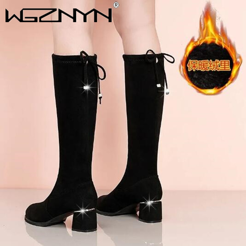Bottes noires au genou pour fe - Women'S Fashion Boots 2025 avis et prix