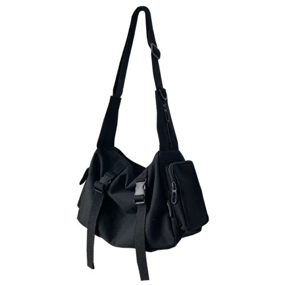 Sac à Bandoulière Noir avec Po - Canvas Tote Bag avis et prix