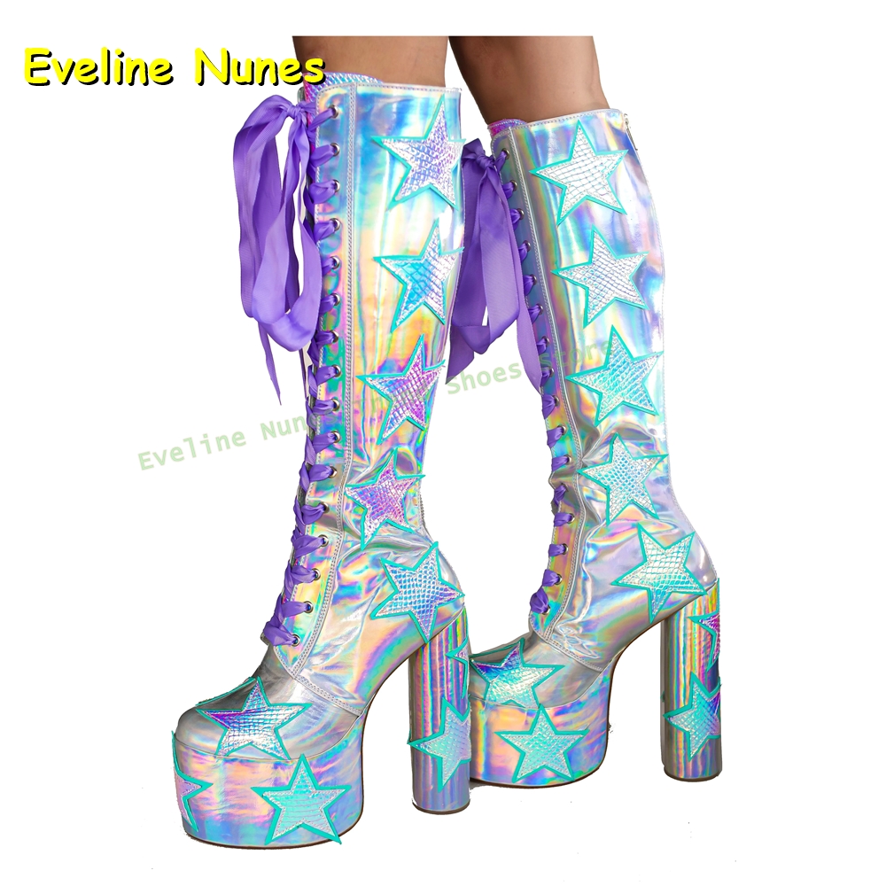 Bottes à plateforme multicolor - Women'S Fashion Boots 2025 avis et prix