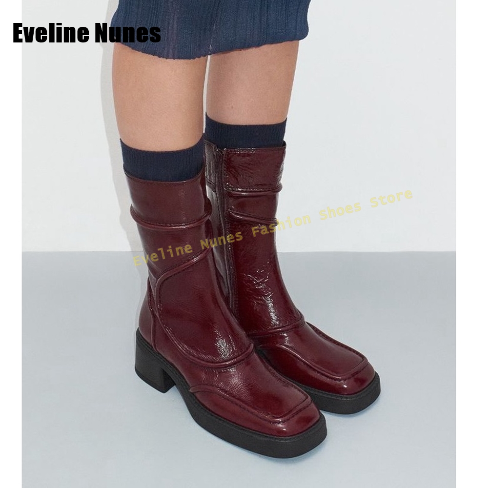 Bleu foncé bout carré mode bot - Women'S Fashion Boots 2025 avis et prix