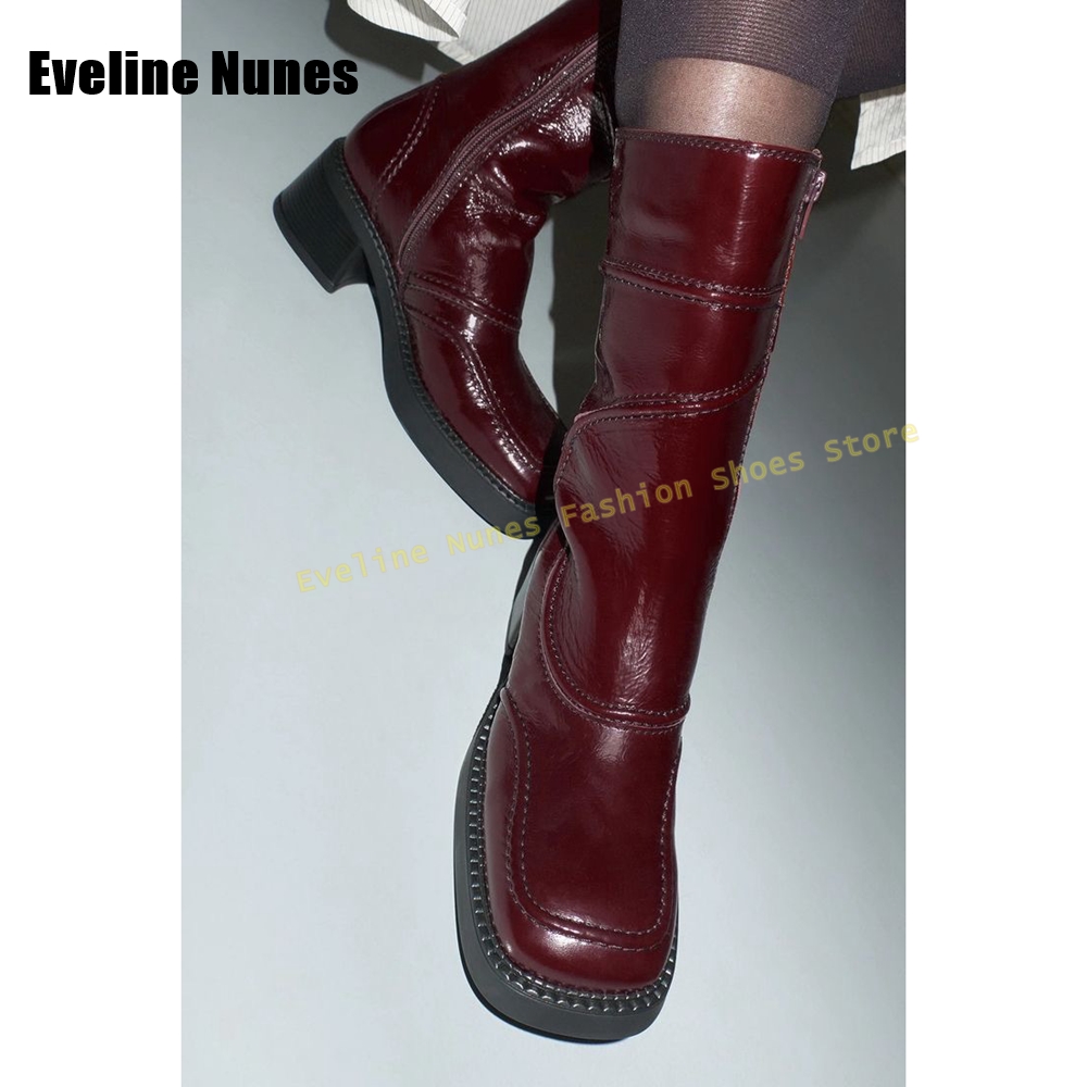 Bleu foncé bout carré mode bot - Women'S Fashion Boots 2025 avis et prix
