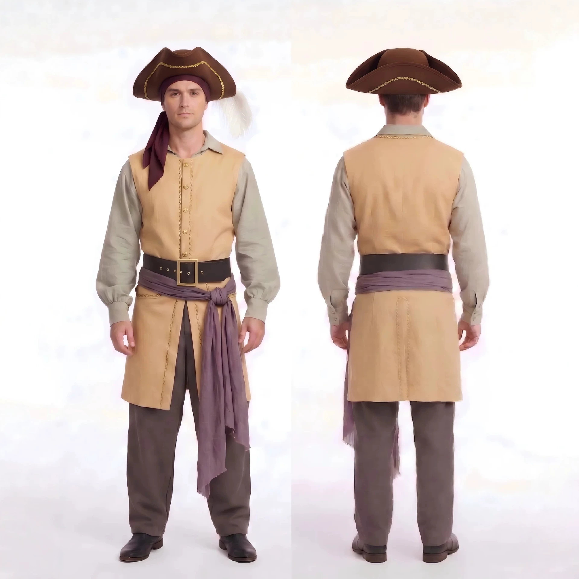 Costume de cosplay de pirate C - Belted Shirt Dress avis et prix