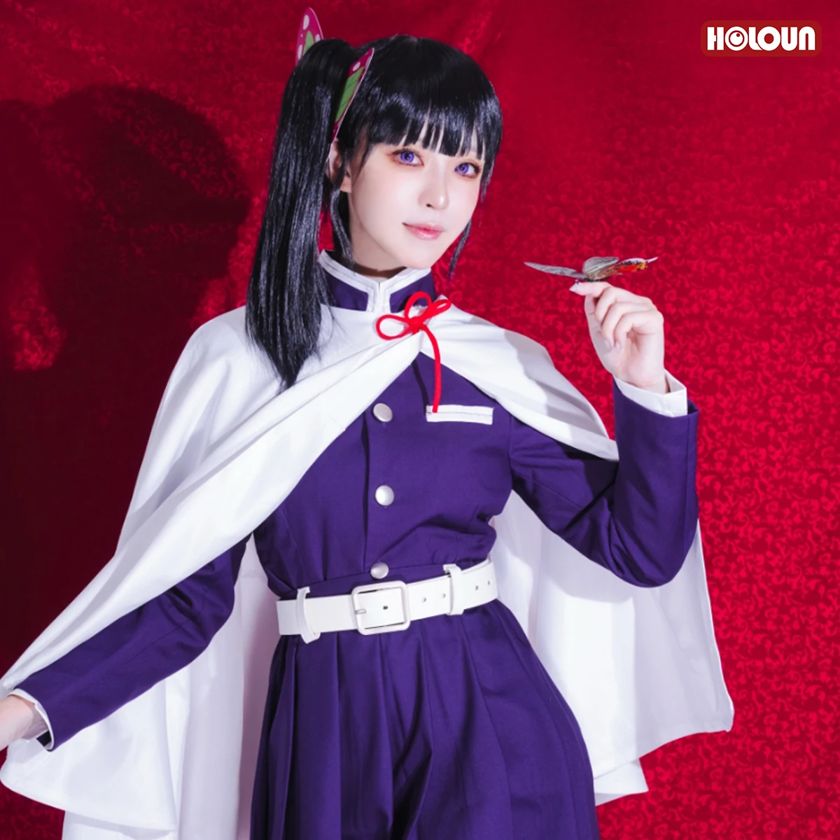 HOLOUN Anime Tsuyuri Kanawo Co - Belted Shirt Dress avis et prix