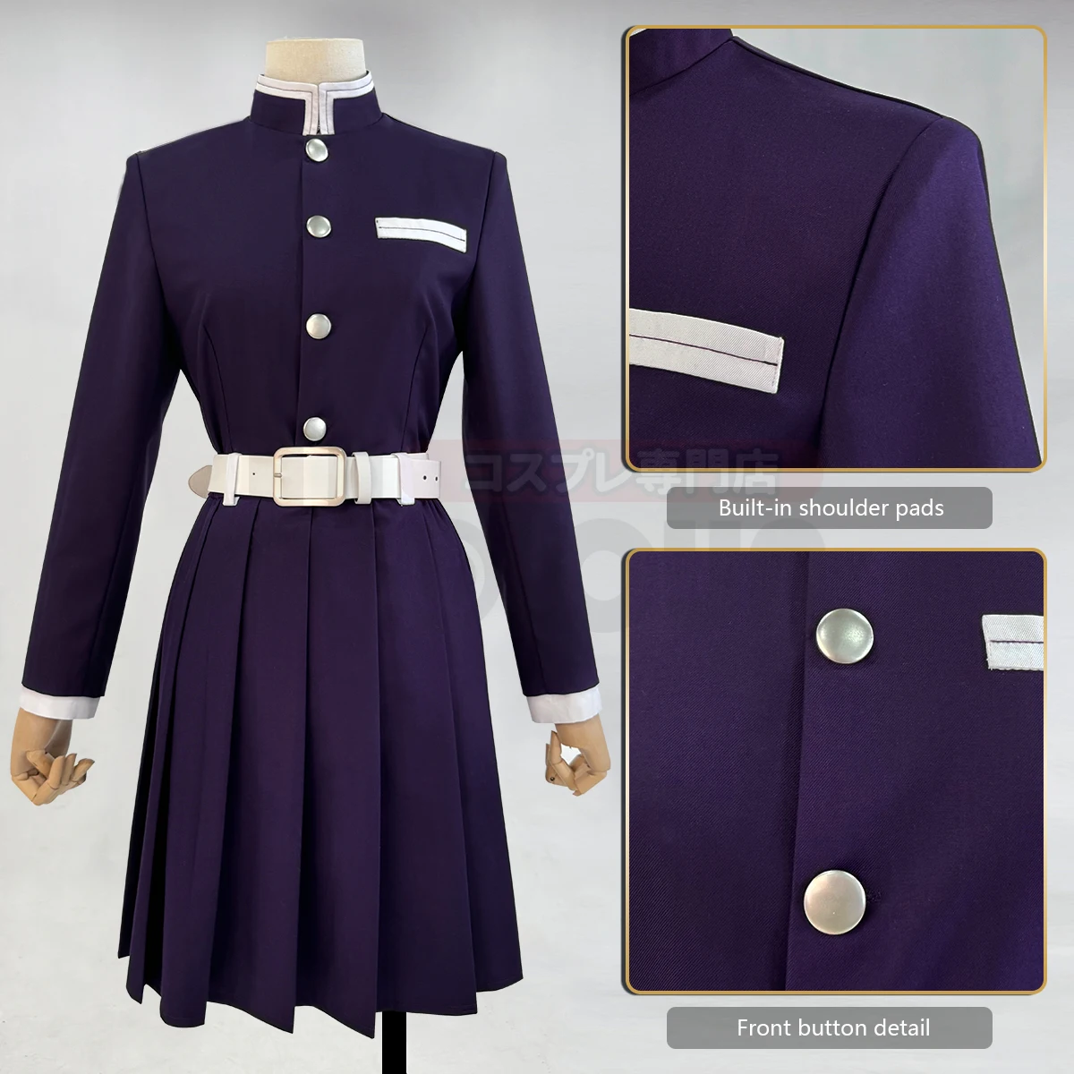 HOLOUN Anime Tsuyuri Kanawo Co - Belted Shirt Dress avis et prix